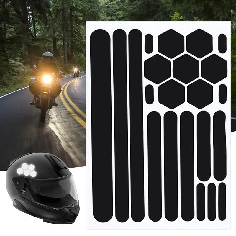 Reflective Stickers For Helmets Invisible Helmets Stickers Simple And Effective Reflective Tape For Helmets Bikes Motorcycles  Amaijoin