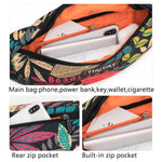 Load image into Gallery viewer, TINYAT Men Fashion Leaf Pattern Multi-functional Waterproof Outdoor Riding Sports Waist Pack Chest Bags  Amaijoin
