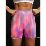 Load image into Gallery viewer, Women Tie Dye Sporty Shorts High Waist Seamless Gym Yogo Shorts Sexy Rainbow Honey Peach Fitness Workout Running Shorts  Amaijoin
