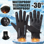 Load image into Gallery viewer, 1 Pairs Winter Gloves Mens Touchscreen Non-Slip Unisex Waterproof Windproof Warm Cycling Cold Gloves Fashion Zipper Sports Glove  Amaijoin
