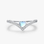 Load image into Gallery viewer, MODIAN Hot Sale Genuine 925 Sterling Silver Exquisite Arrow Finger Rings For Women Heart Love Moon Stone Band Fine Jewelry Anel  Amaijoin
