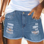 Load image into Gallery viewer, Summer Shorts Jeans For Women Sexy Jeans High Waist Slim Hole Shorts Pants Old Broken Style Denim Jeans Pantalones De Mujer  Amaijoin
