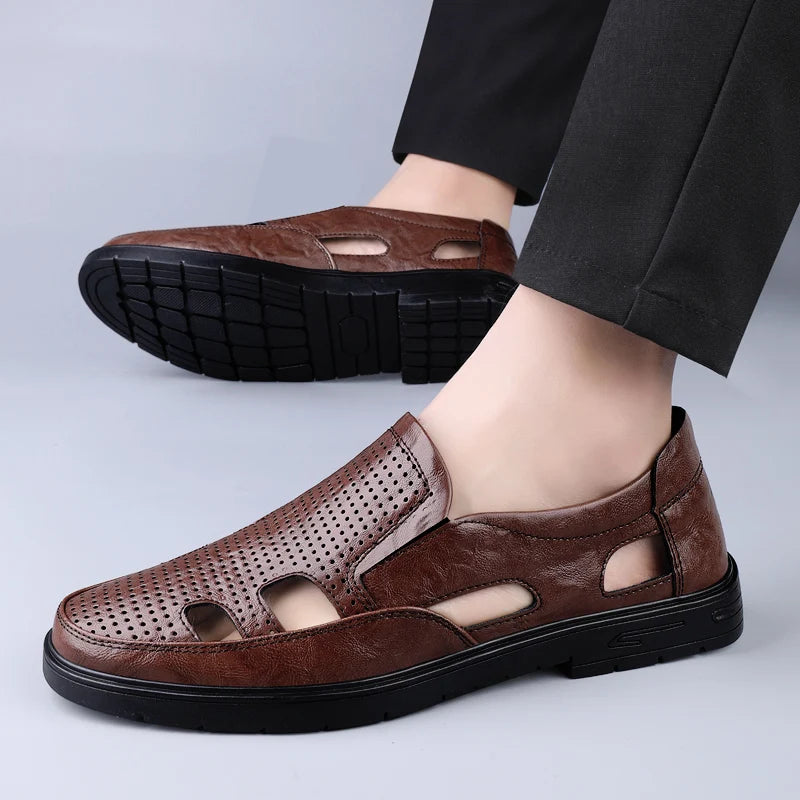 New Loafers Men Summer Men's Luxury Sandals Beach Sandals Men Non-slip Breathable Trendy All-match Comfortable Outdoor Footwear  Amaijoin