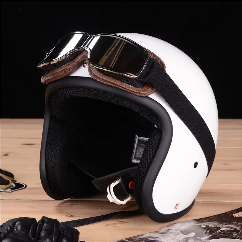 Motorcycle Glasses Windproof Motorcycle Helmet Glasses Sunglasses Retro Universal Folding Leather Retro Motorcycle Accessories  Amaijoin