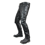 Load image into Gallery viewer, NEW Motorcycle Riding Jeans Motocross Racing Pants PU Leather Biker Trousers Waterproof Windproof Men With 4 X CE Knee Hip Pad  Amaijoin
