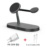 Carregue a imagem no visualizador da Galeria, 3 in 1 Wireless Charger For iPhone 12 13 14 15 Magsafe Charger Airpods Pro Apple Watch 9 8 7 6 QI Fast Charging Station  Amaijoin
