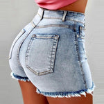 Load image into Gallery viewer, Solid Cotton Denim Shorts for Women Clothing 2024 Summer Street Style High Waist Sexy Jeans Female Casual Korean Y2K Crop Pants  Amaijoin
