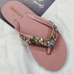 Load image into Gallery viewer, Slippers Women Glitter Flip Flops  Summer 2023 Fashion Outdoor Rhinestone Chain Wedge Beach Slippers Jelly Hawaiian Flat Sandals  Amaijoin
