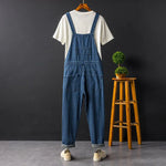 Load image into Gallery viewer, 2023 Summer New Mens Bib Overalls Streetwear Denim Jumpsuits Moto Biker Jeans Trousers Male Striped Casual Long Pants Clothing  Amaijoin
