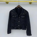 Load image into Gallery viewer, 2024 Women&#39;s Short Denim Jacket Beaded Pearl Jacket Loose Spring and Autumn New Denim Jacket  Amaijoin
