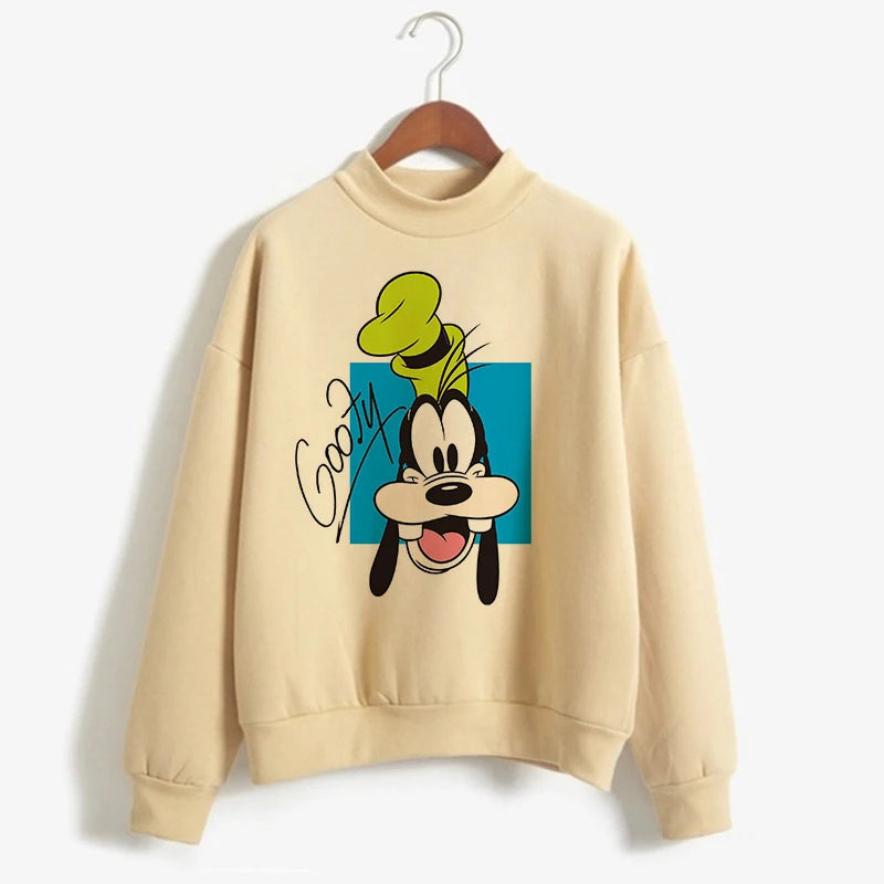 Sweatshirts Turtleneck Minnie Kawaii Cartoon  Anime Sweatshirt Disney Mickey Mouse Hoodie Clothes Girl Boy Top Hoodies  Amaijoin