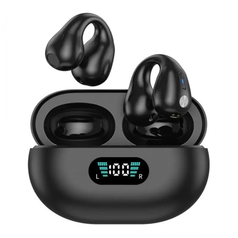 Wireless Earphones TWS Bluetooth Earbuds HiFi Bass Sport Open Ear Clip Headphones Earring Gaming Headset PK Ambie Sound Earcuffs  Amaijoin