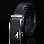 Load image into Gallery viewer, For Men Famous Work Business Black Cowskin PU Strap Men Leather Belt Metal Automatic Buckle Brand High Quality Luxury Belts  Amaijoin
