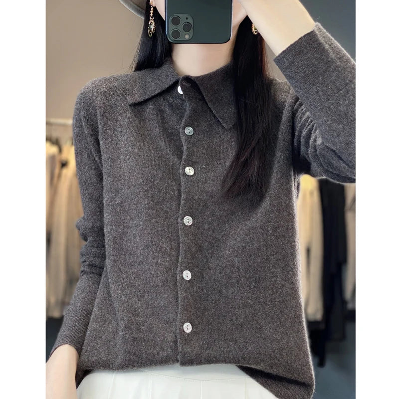 2023 Autumn and Winter Women's cardigan Women's cashmere sweater Women's sweater Fashion cardigan Women's coat  Amaijoin