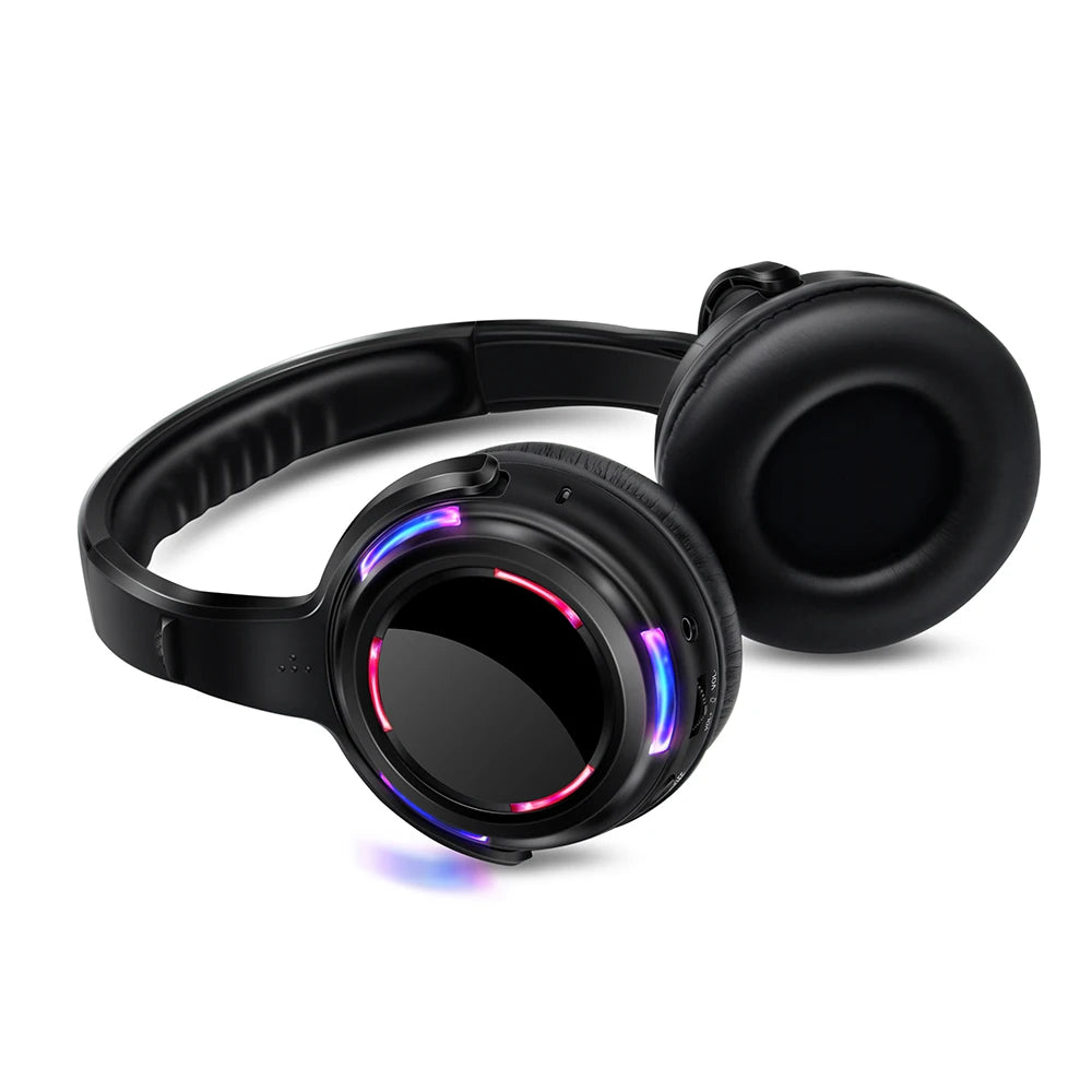 DJ Silent Disco Stereo Wireless Headphone Headset with Led Flashing Light For Quiet Party Clubbing Film  Amaijoin