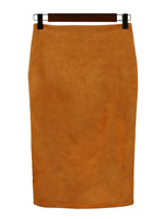 Load image into Gallery viewer, Sexy Multi Color Suede Midi Pencil Skirt Women Fashion Elastic High Waist Office Lady Bodycon Skirts Saias  Amaijoin
