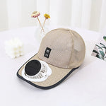 Load image into Gallery viewer, Summer solar charging with fan hat for men and women breathable mesh sun protection outdoor sunshade duck tongue hat  Amaijoin
