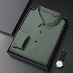 Load image into Gallery viewer, New Men&#39;s Long Sleeve T Shirt Button Lightweight Lapel Loose Polo Shirt Solid Color Top  Amaijoin
