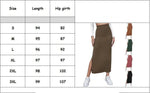 Load image into Gallery viewer, Women Long Skirts High Waist Bodycon Skirt Women Solid Split Pink Skirt Autumn Winter Streetwear Straight Black Midi Skirt  Amaijoin
