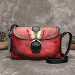 Carregue a imagem no visualizador da Galeria, MOTAORA Women Bag Retro Genuine Leather Handbags For Women 2024 New Hand Painted Shoulder Bags Casual Small Messenger Bag Female  Amaijoin
