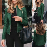 Load image into Gallery viewer, Fashion Women Outwear Jacket Suit Coat Autumn Winter Short Faux Leather Clothes  Amaijoin
