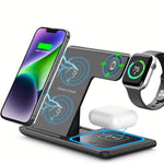 Load image into Gallery viewer, Wireless Charger 3 in 1 For iPhone 15 14 13 12 Pro Max 11 15W Fast Charging Dock Station For Apple Watch Airpods Induction Stand  Amaijoin
