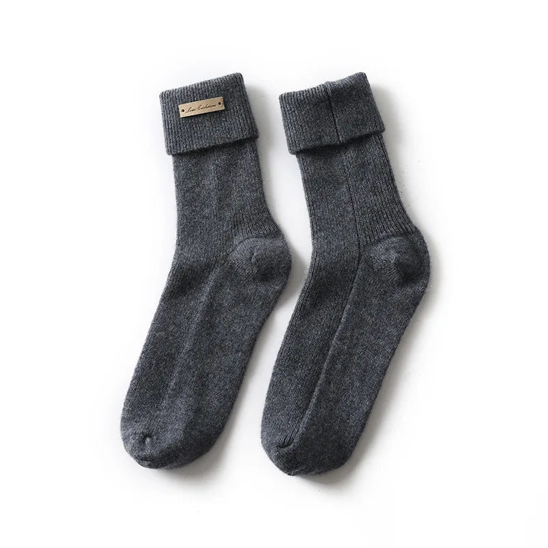 Birdtree 100%Pure Cashmere Socks For Men And Women New Trend Elastic Casual Comfortable Warm Socks 2023 Autumn Winter P3N324QC  Amaijoin