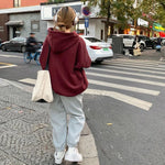 Load image into Gallery viewer, Rimocy Autumn Winter Letter Printed Hoodie Women Fashion Korean Thicken Hooded Sweatshirts Woman Y2K Streetwear Loose Hoodies  Amaijoin
