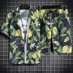 Load image into Gallery viewer, Beach Clothes For Men 2 Piece Set Quick Dry Hawaiian Shirt and Shorts Set Men Fashion Clothing Printing Casual Outfits Summer  Amaijoin
