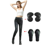 Load image into Gallery viewer, Women Motorcycle Pants Four Seasons Locomotive Jeans Wearable Motocross Pants Moto Motorbiker Biker Riding Pants Pantalon Moto  Amaijoin
