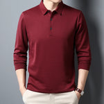 Load image into Gallery viewer, Men&#39;s Business Casual Polo Long Sleeve T-shirt Summer Comfortable  Solid Cotton Top  Amaijoin
