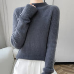 Load image into Gallery viewer, 2023 Autumn/Winter New 100% Merino Wool Women&#39;s Pile Neck Sweater Jumper Fashion Women&#39;s Sweater Warm Turtleneck Sweater Top  Amaijoin
