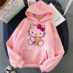 Load image into Gallery viewer, Women 90s Y2k 2000s Hoodies Hello Kitty Hip Hop Hoodie Sanrio Sweatshirt Clothes Tops Sweatshirt Clothing Streetwear  Amaijoin
