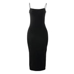 Load image into Gallery viewer, Summer Black Sexy Dress Women Streetwear Sleeveless Backless Solid Spaghetti Strap Bodycon Casual Clubwear Elegant Party Dresses  Amaijoin
