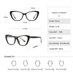 Load image into Gallery viewer, CLLOIO TR90 Cat Eye Reading Glasses For Women Anti Blue Light Computer Glasses Myopia Hyperopia Prescription Optical Eyeglasses  Amaijoin
