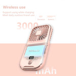 Load image into Gallery viewer, Mini Portable Outdoor Hand Fan Hanging Neck Fan USB Charging 3000mAh Battery Powered 180° Folding Wireless Table Air Cooling Fan  Amaijoin
