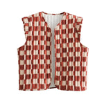 Carregue a imagem no visualizador da Galeria, Willshela Women Fashion Printed Sleeveless Jacket Waistcoats Vintage V-Neck Vest Female Chic Lady Tank Tops  Amaijoin
