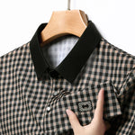 Carregue a imagem no visualizador da Galeria, New Men&#39;s Plaid Badge Short Sleeved POLO Shirt Summer Casual Top  Amaijoin
