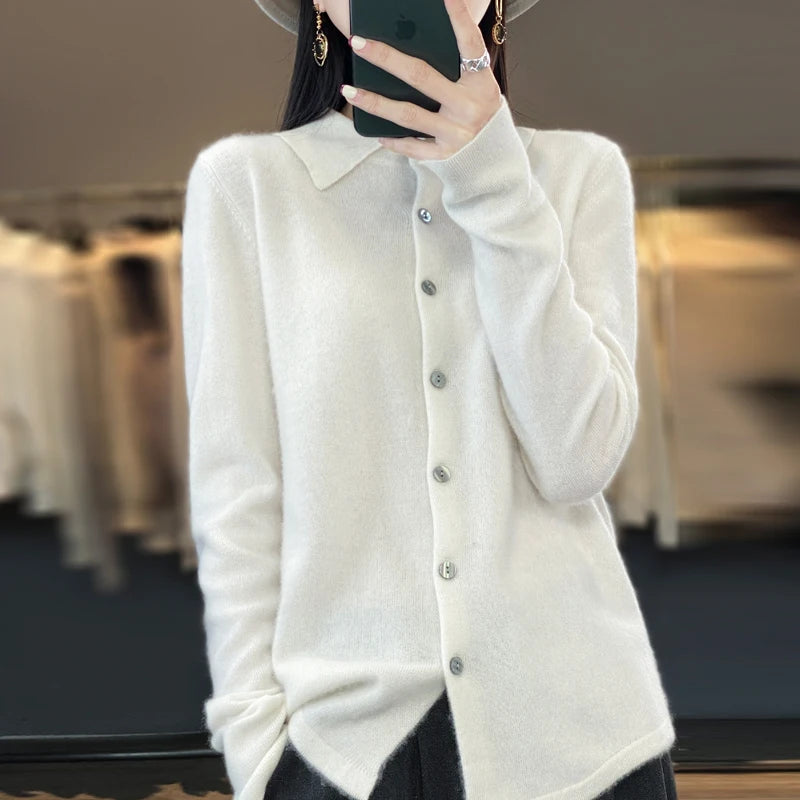 2023 Autumn and Winter Women's cardigan Women's cashmere sweater Women's sweater Fashion cardigan Women's coat  Amaijoin