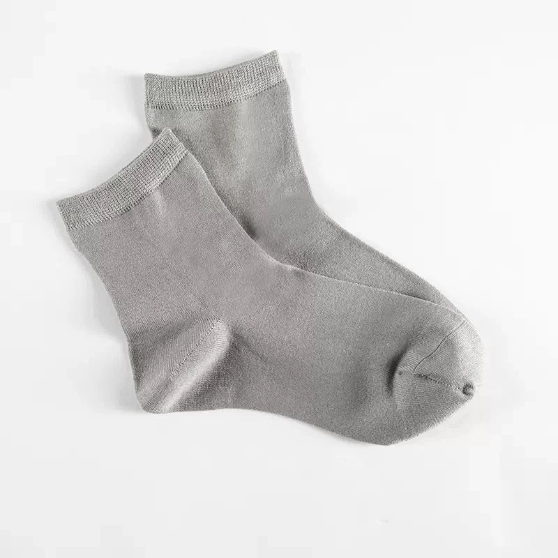 BirdTree 51%Mulberry Silk Solid Socks,Women's Comfortable Casual, Odor Proof Mid length Socks ,2024 Spring/Summer New P41913QC  Amaijoin