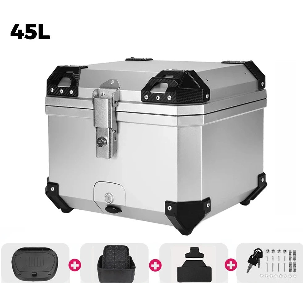 45L Motorcycle Helmet Box Universal Top Tail Rear Luggage Storage Tool Cases Lock For BMW R1200GS R1250GS R1200GS 1200 GS LC ADV  Amaijoin