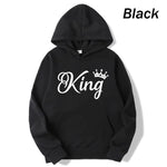 Load image into Gallery viewer, Fashion Men Women Long Sleeve Pullover Hooded Sweatshirts Unisex King and Queen Print Hoodie Casual Streetwear Couple Sweatshirt  Amaijoin
