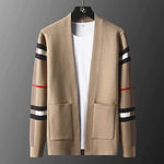 Carregue a imagem no visualizador da Galeria, High-end brand knitted cardigan men&#39;s fashion luxury striped sweater casual shawl 2023 spring and autumn trend men&#39;s wear coat  Amaijoin
