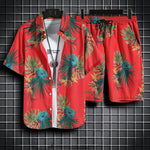 Load image into Gallery viewer, Beach Clothes For Men 2 Piece Set Quick Dry Hawaiian Shirt and Shorts Set Men Fashion Clothing Printing Casual Outfits Summer  Amaijoin
