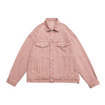 Load image into Gallery viewer, Baggy Men&#39;s Denim Jacket Oversized Streetwear Fashion Harajuku 100% Cotton Casual Jacket Autumn Pink White Green Couple Clothes  Amaijoin
