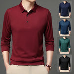 Load image into Gallery viewer, 5-color Men&#39;s Solid Color Casual Fashion Long Sleeved Polo T-shirt  Amaijoin
