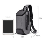 Load image into Gallery viewer, Men Anti-theft Lock Multifunction Shoulder Bags USB Charging Sling Crossbody Travel Messenger Chest Bag Pack For Male  Amaijoin
