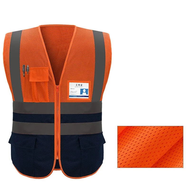 High Visibility Reflective Vest Working Clothes Motorcycle Cycling Sports Outdoor Reflective Safety Clothing Reflective Jacket  Amaijoin