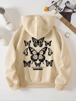 Load image into Gallery viewer, Commodity leisure women&#39;s zipper hooded fir &amp; butterfly printing  Amaijoin
