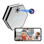 Load image into Gallery viewer, WiFi Security Camera with Clock, Full HD, 4K, Mini Wireless Camera with LED Light, WiFi Nanny Cam, Strong Night Vision  Amaijoin
